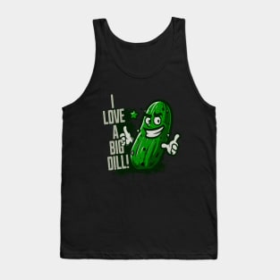 Funny Rude Humor Pickle Lover Lgbt Rainbow Big Dill Pickle Tank Top